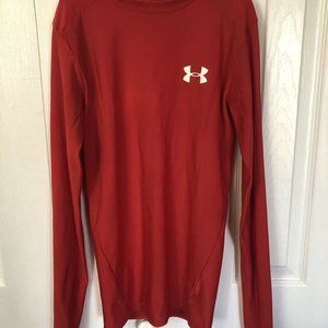 Under Armour Boys Red Long Sleeve Size S/M Shirt